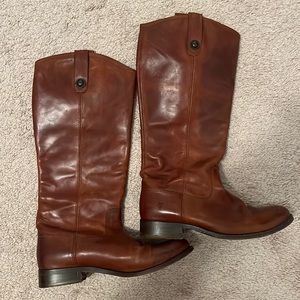 Frye Melissa Button Leather tall riding boots. Size 8